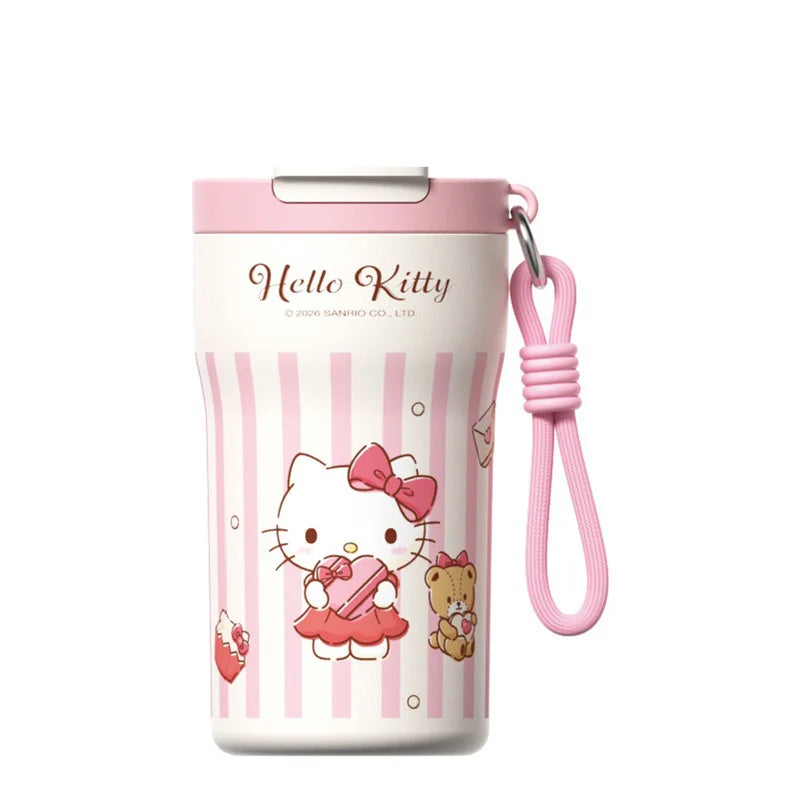 X&W Sanrio Thermos Mug Stainless Steel Double-drinking Water Bottle Cartoon Thermal Cup Coffee Mug Keep Hot & Cold Insulated Cup