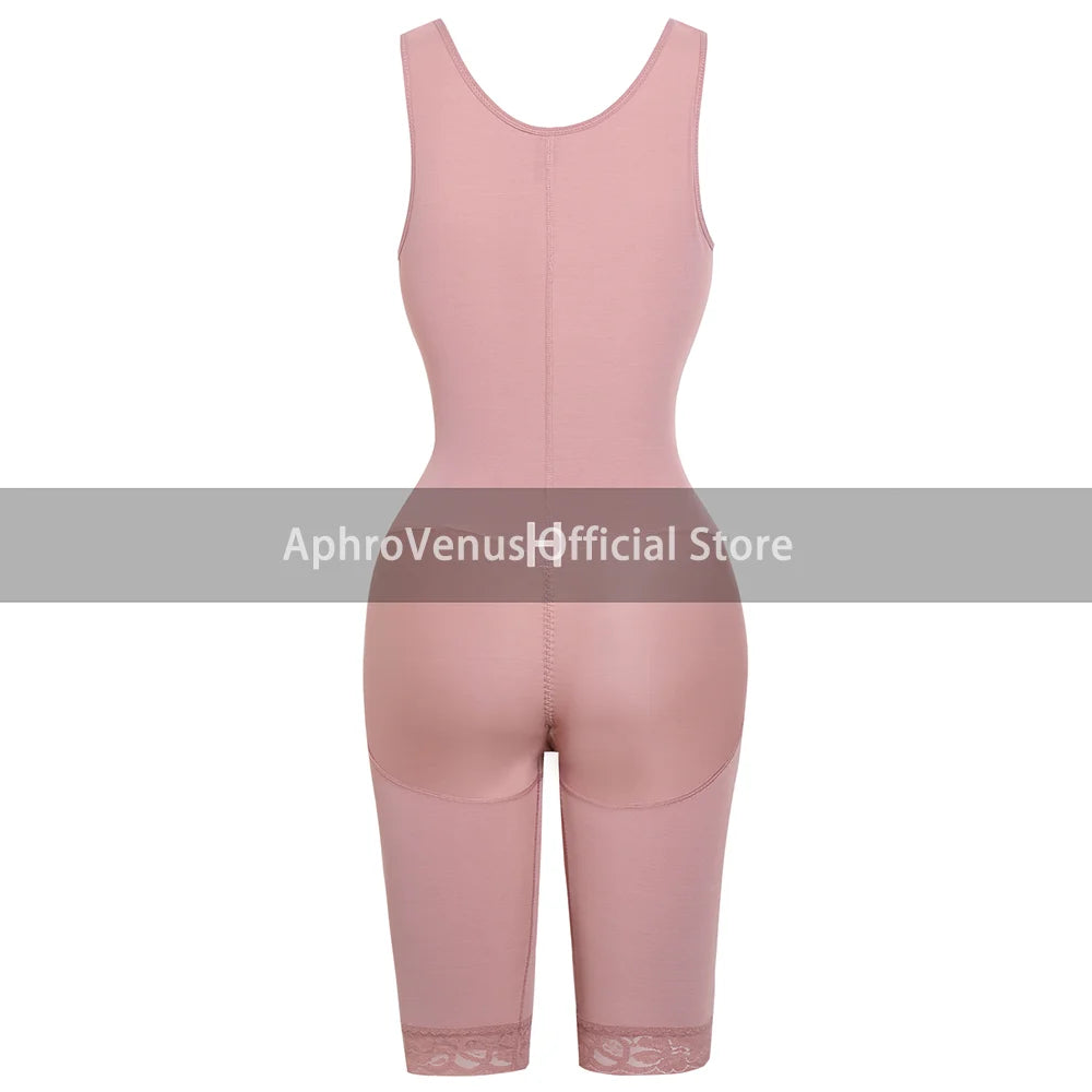 Fajas Colombianas Compression Fabric Abdominal Control Adjustable Shoulder Clasps And Buttock Butt Lifter Slimming Body Shaper