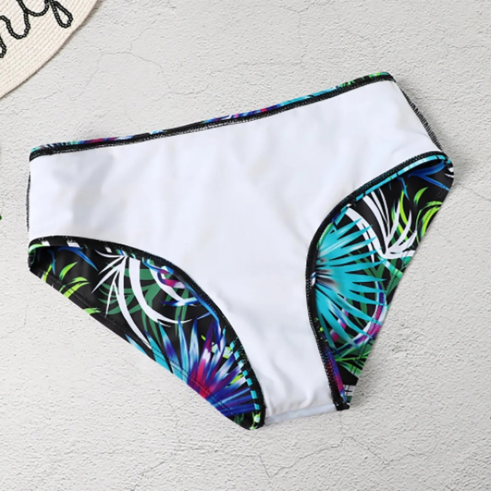 Botanical Print Tankini Swimwear Women'S 2 Piece Bikini Set Summer Sexy Swimsuit 2pcs Beach Bathing Suit Ladies Bikinis Outfit