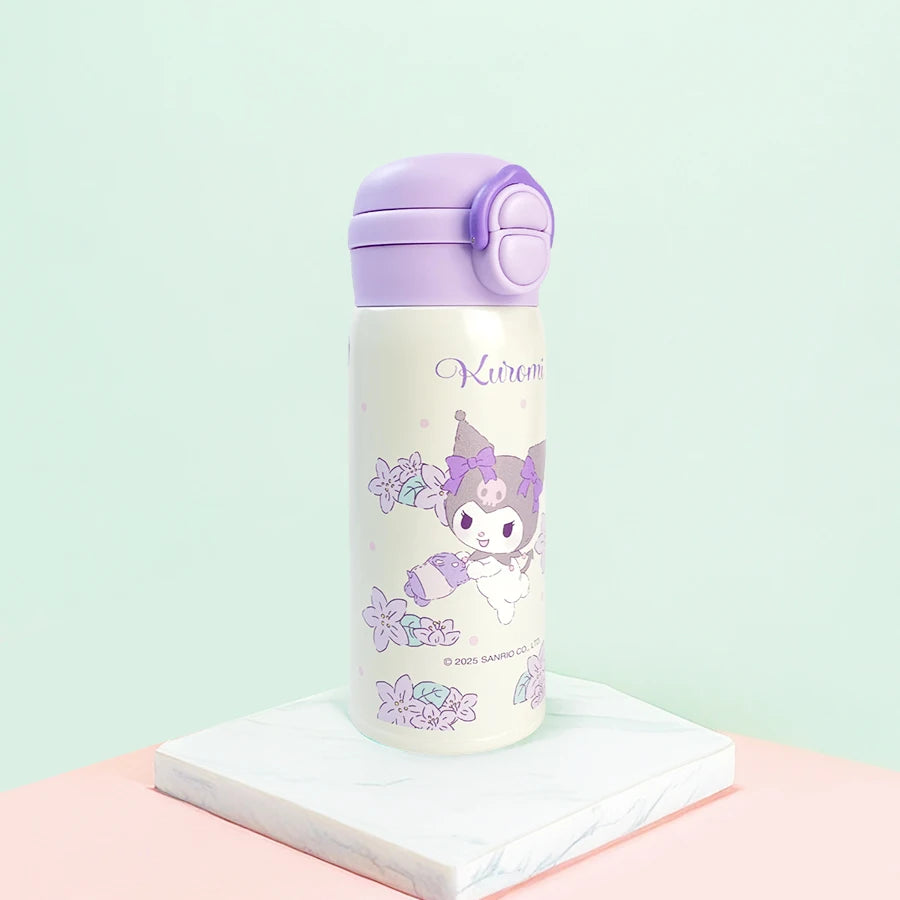 Sanrio Insulated Water Bottle 360ml Thermos Cup 304 Material Stainless Steel Double Drinks Lid Vacuum Hot Cold Holiday Gift