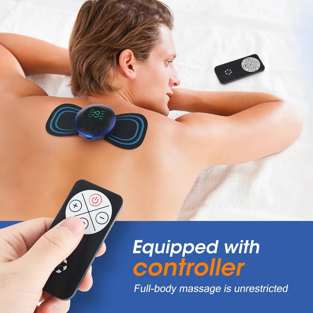 Smart Electric Neck Massager Set Cervical Patch 8 Modes 19 Levels Intensity Portable Home Use Massage Tools for Relieve Fatigue