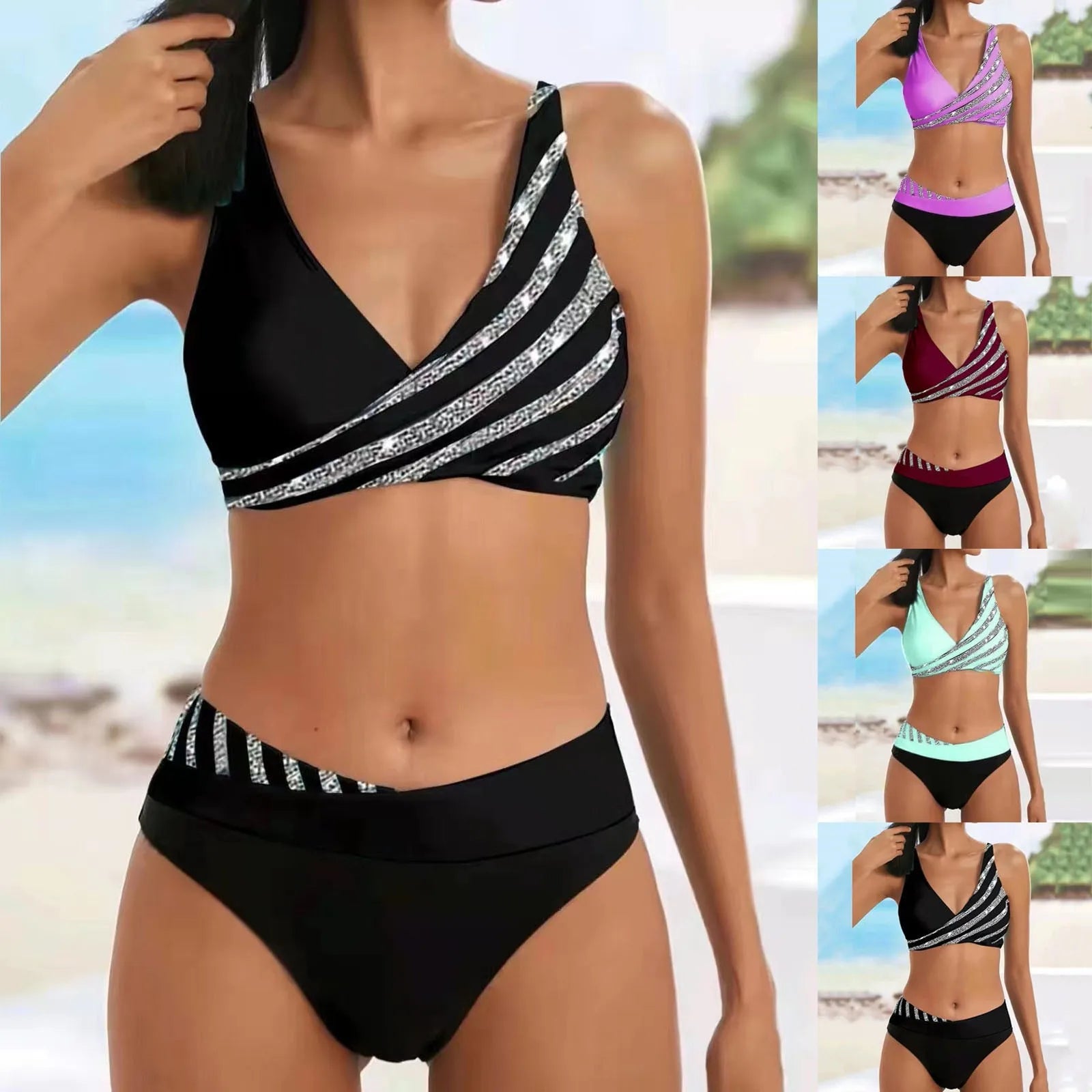 Swim Trunks for Women with Pockets Women's High Waisted Two Pieces Set Swimsuit Swimsuits for Women
