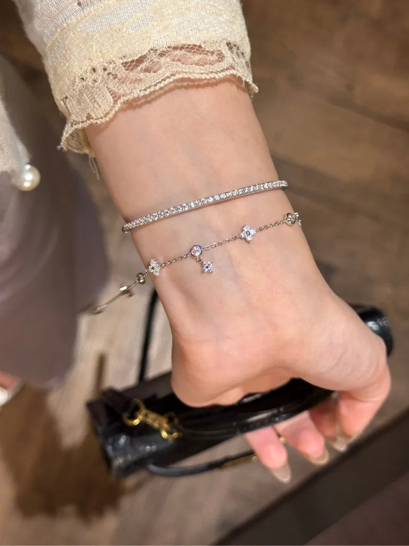 Women’s Copper Bracelet New High-End Jewelry Minimalist Zircon Chain Bracelet Best Friend Jewelry Gift