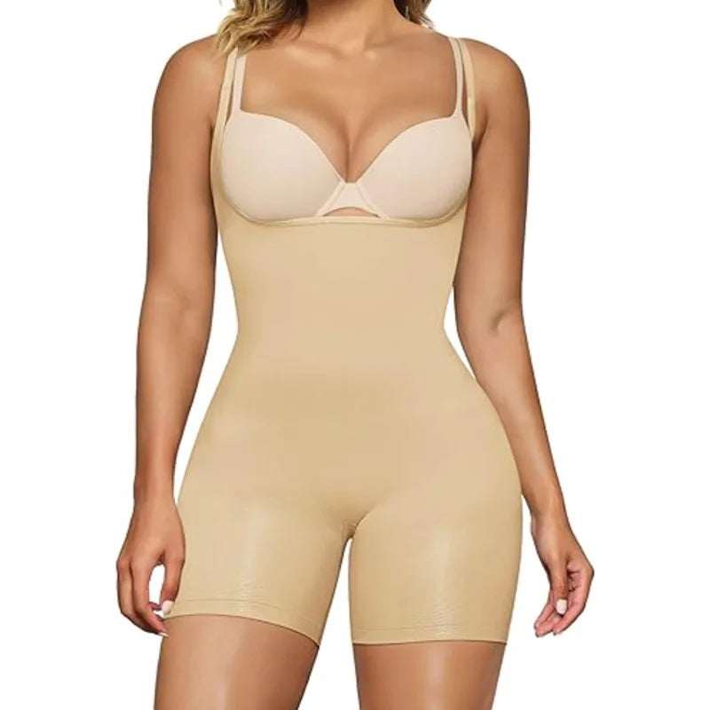 Dimmkof Back Fat Smooth Boyshort Fajas Adjustable Straps Shapewear Open Bust Fajas Colombianas Under Bust Body Shaper Panties
