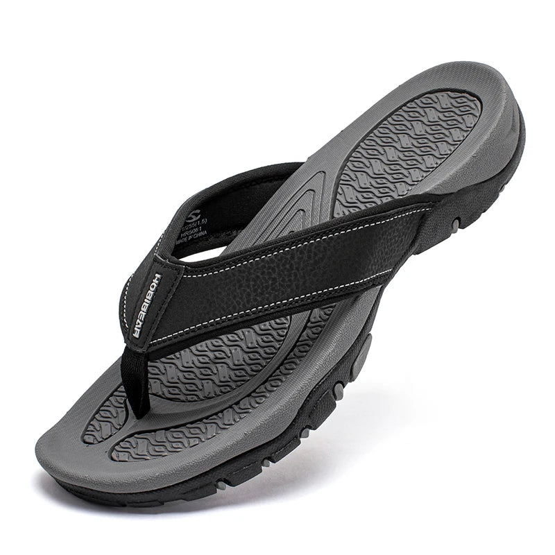 Summer PU Leather Slippers Men Flip Flops Beach Shoes Chanclas Hombre Playa Tong Homme Infradito Uomo Plus Big Size 49 50 51 52