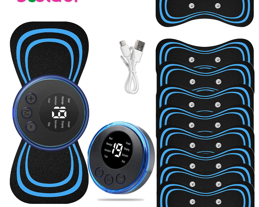Mini Portable EMS Neck Massager Electric Neck Stretcher For  Cervical Muscle Pain Relief And Shoulder Relaxation Massage Patch