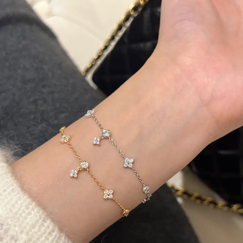 Women’s Copper Bracelet New High-End Jewelry Minimalist Zircon Chain Bracelet Best Friend Jewelry Gift