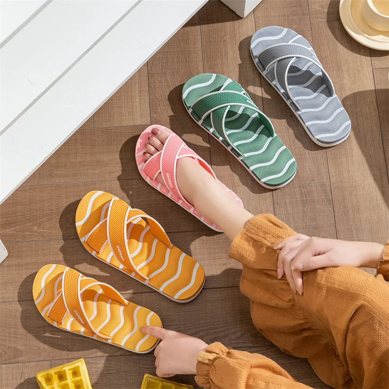 Summer Slippers Men Flat Slides Fashion Green Men's Slippers Indoor House Shoes Unisex Non-slip Bathroom Slippers Home pantuflas