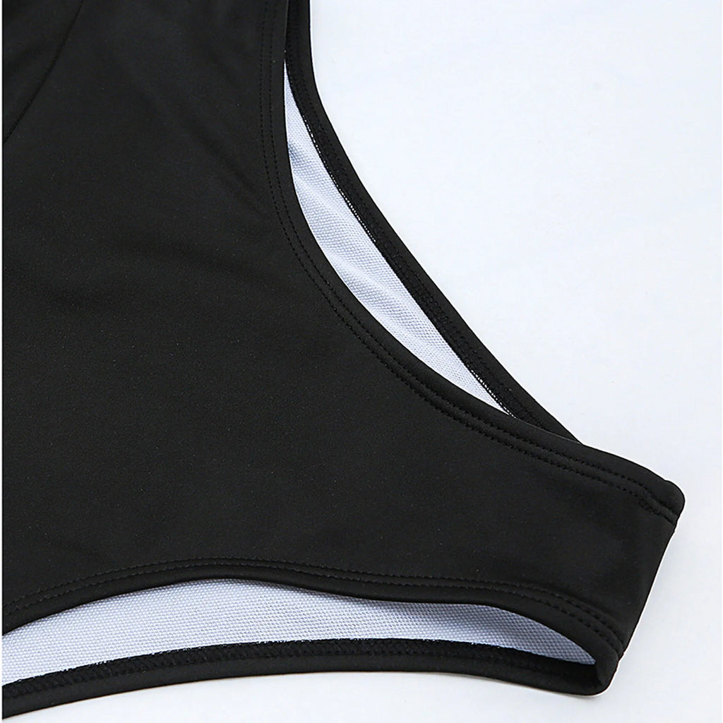 Women Solid Split Swimsuits Push Up Bar Patchwork Swimsuit Sexy Women'S Bikini Front Ruched High Rise Swimsuit Two Piece