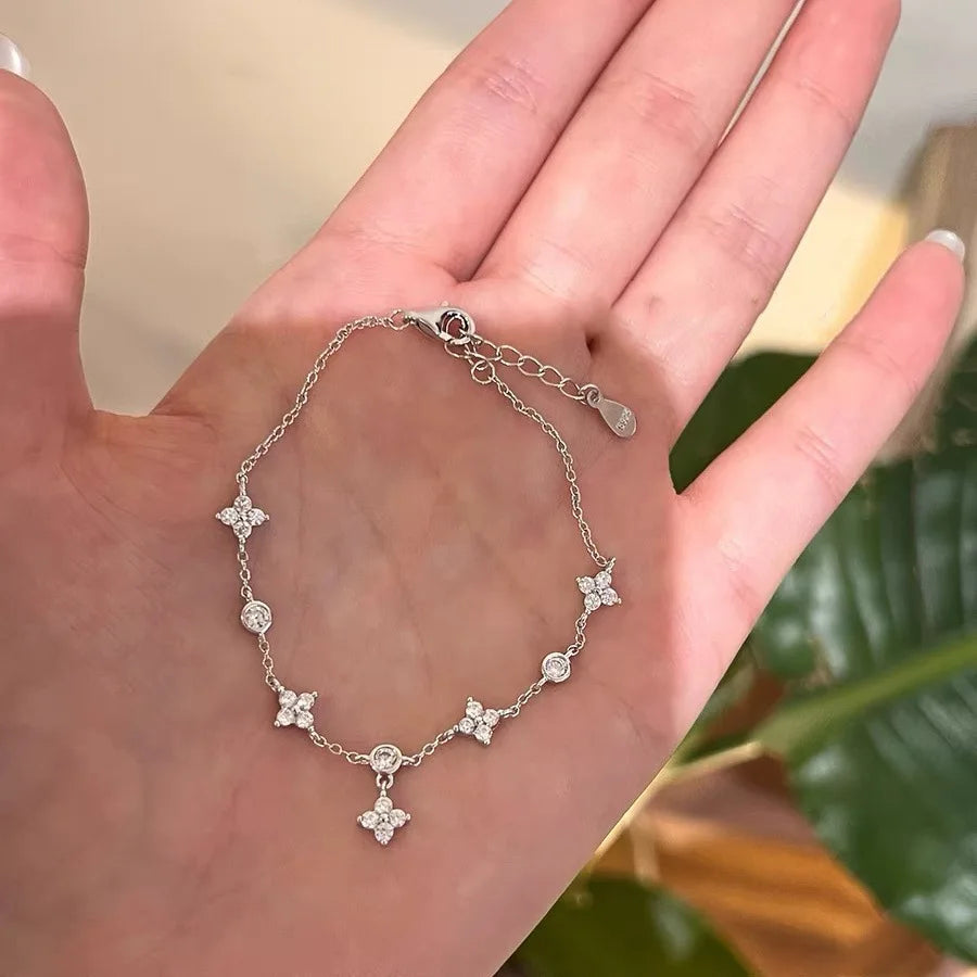 Women’s Copper Bracelet New High-End Jewelry Minimalist Zircon Chain Bracelet Best Friend Jewelry Gift
