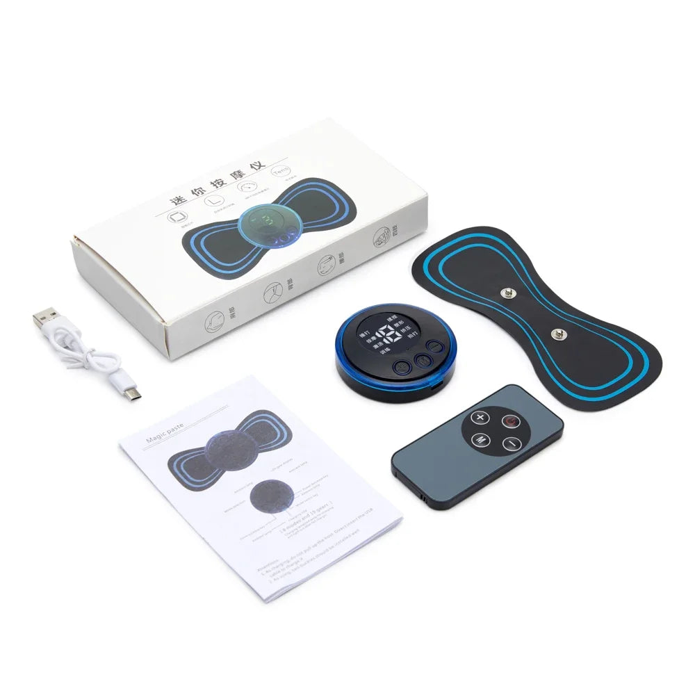 Masajeador Cervical Mini EMS – 8 Modos Alivio Muscular y Fatiga