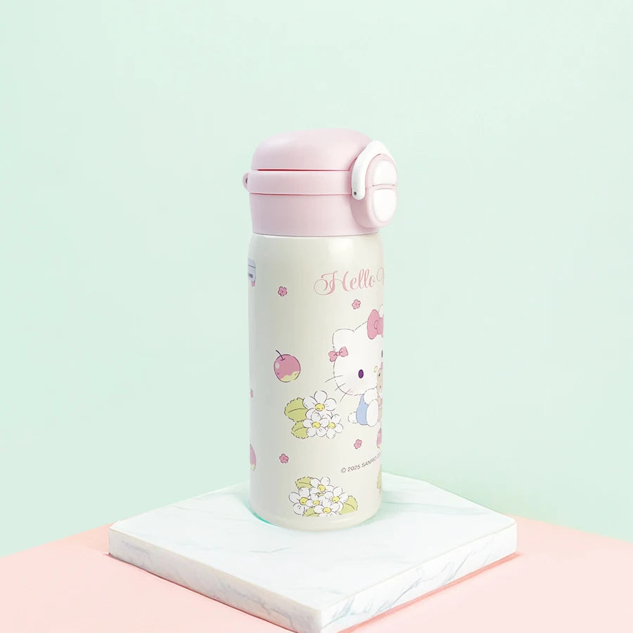 Sanrio Insulated Water Bottle 360ml Thermos Cup 304 Material Stainless Steel Double Drinks Lid Vacuum Hot Cold Holiday Gift
