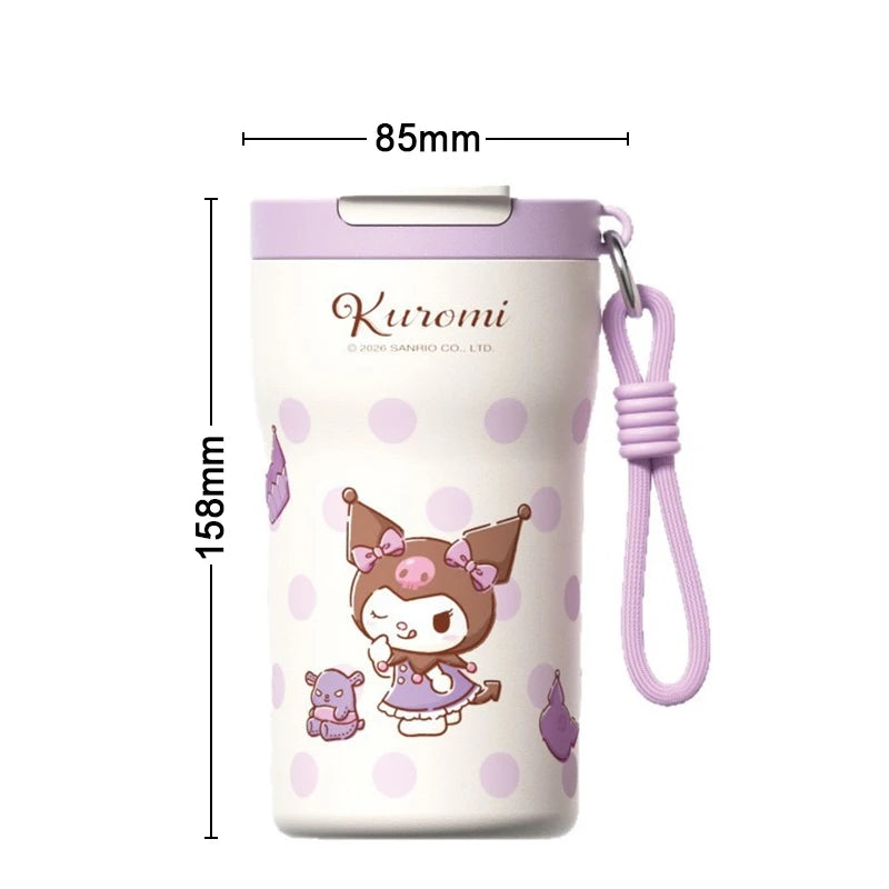 X&W Sanrio Thermos Mug Stainless Steel Double-drinking Water Bottle Cartoon Thermal Cup Coffee Mug Keep Hot & Cold Insulated Cup