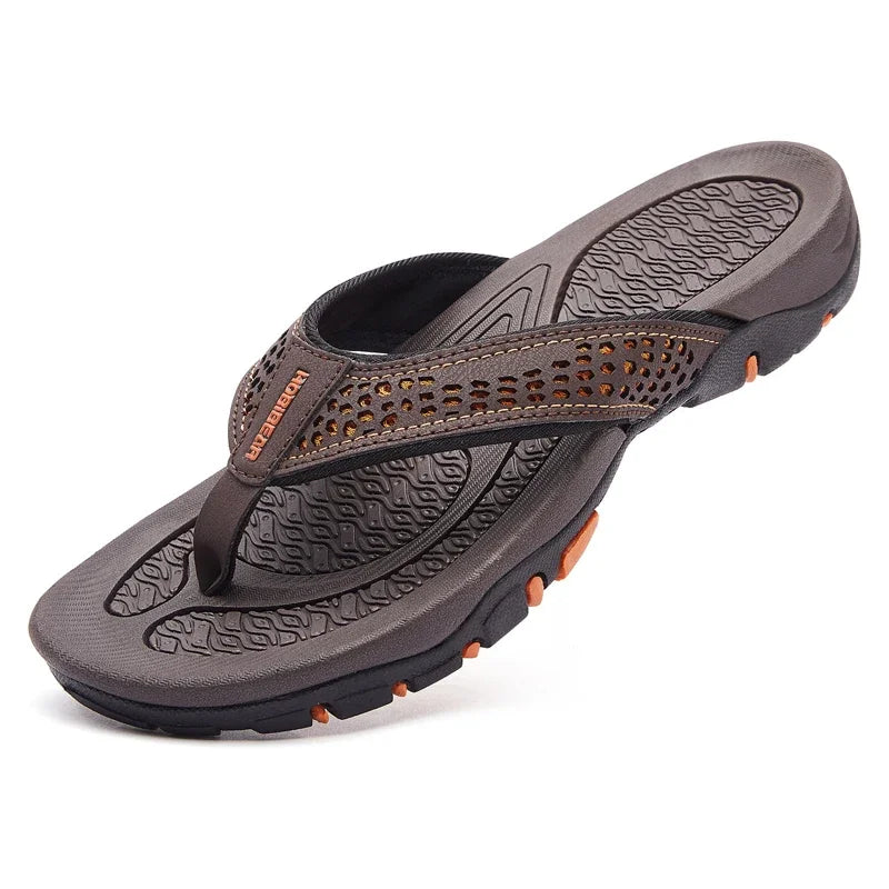 Summer PU Leather Slippers Men Flip Flops Beach Shoes Chanclas Hombre Playa Tong Homme Infradito Uomo Plus Big Size 49 50 51 52