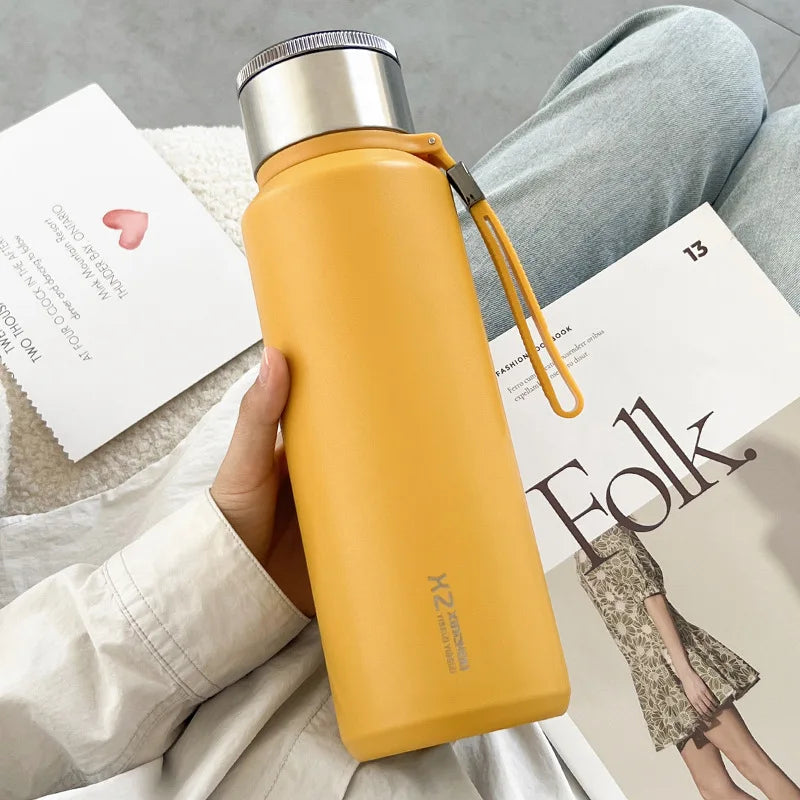 1L Large Thermal Water Bottle for Tea Hot & Cold Coffee Thermos 316 Stainless Steel Vacuum Sealed Insulated Flask Bottle Travel