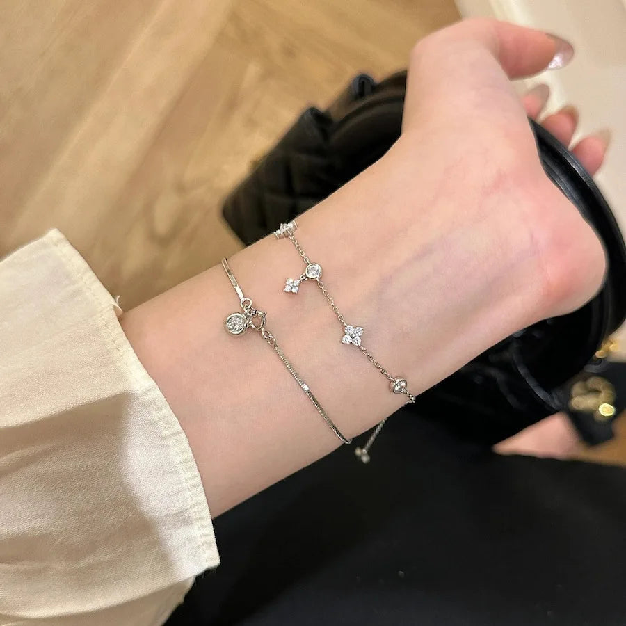 Women’s Copper Bracelet New High-End Jewelry Minimalist Zircon Chain Bracelet Best Friend Jewelry Gift