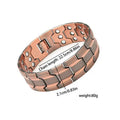 3-Row Magnetic Copper Bracelet for Men - Adjustable Cuff with Free Tool, Valentine's Gift for Dad Husband