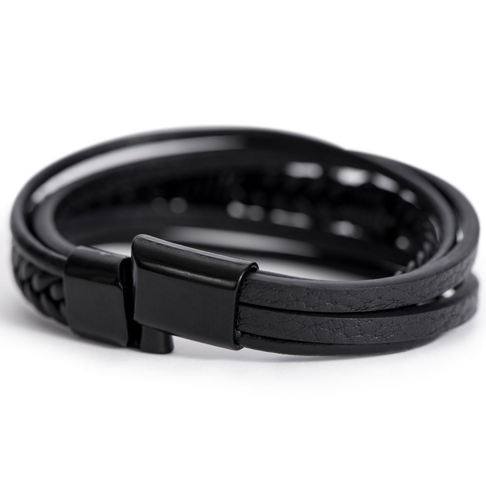 To an Incredible Man- Cross Leather Bracelet