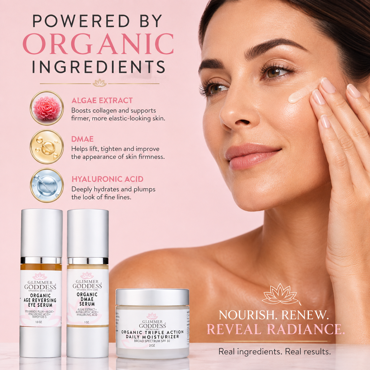 Organic Anti-Wrinkle Trio – 3-Step Collagen Boosting System